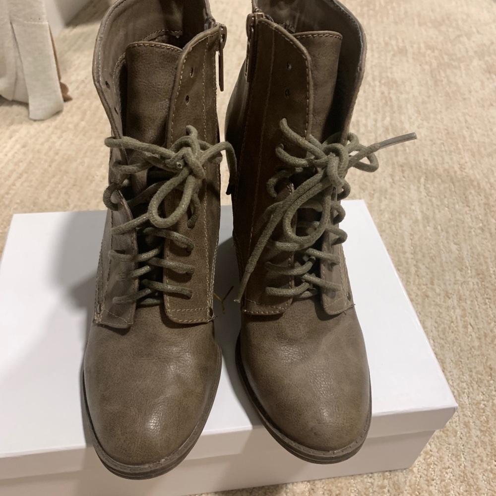 Grey ankle booties